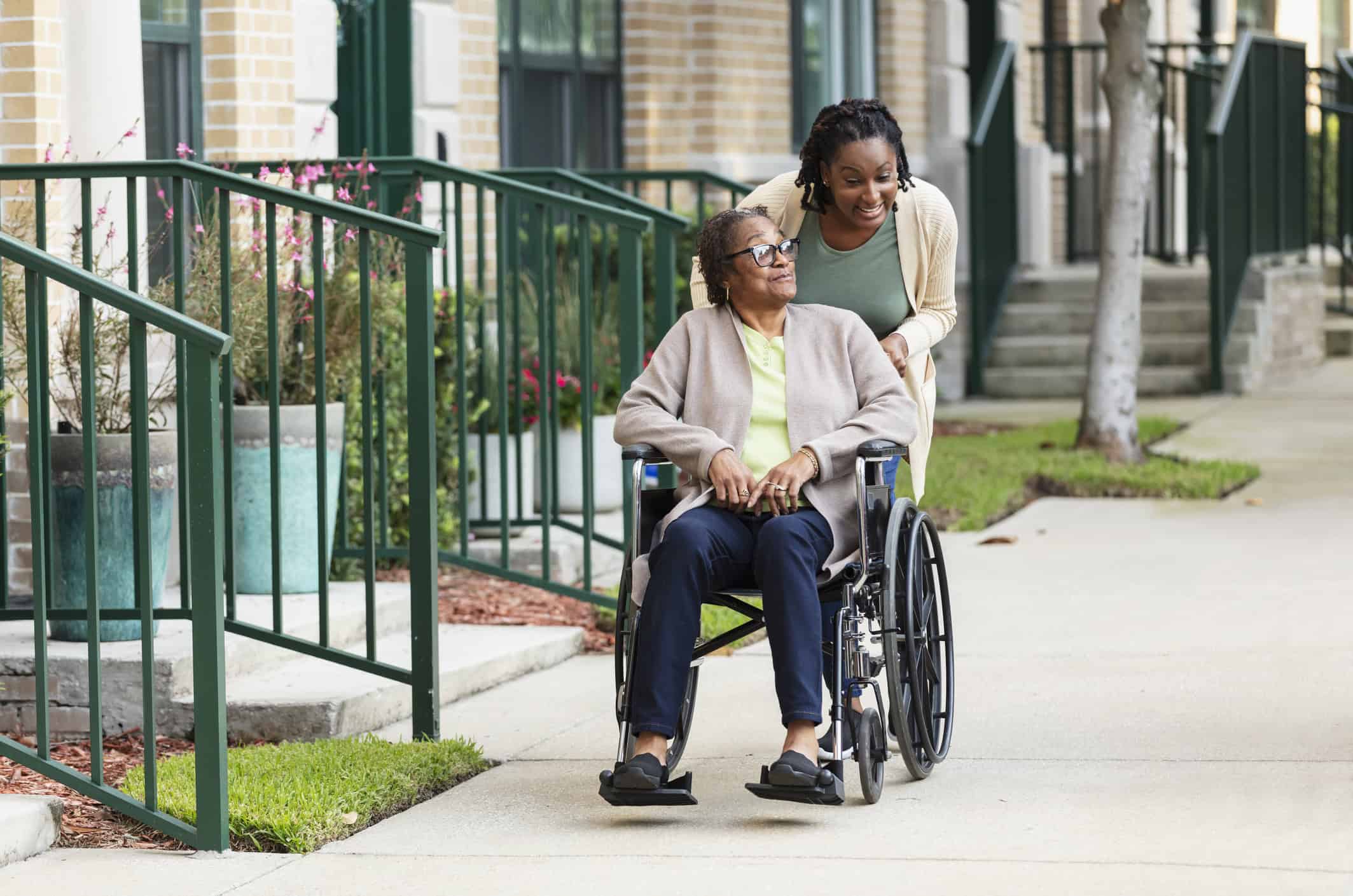 Aging parent needs more help shown in the picture with an Adult daughter and her mother