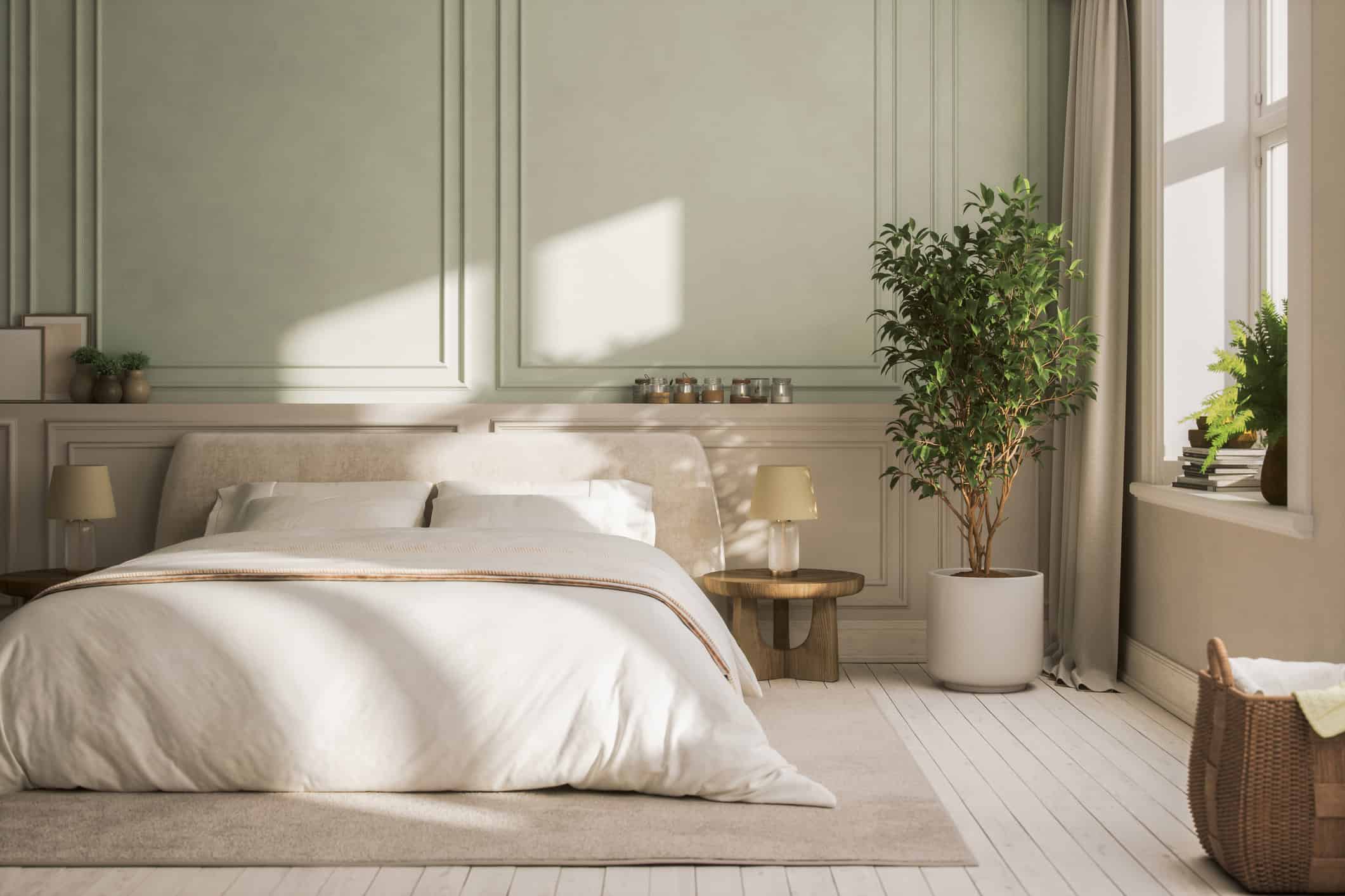 Soft colors and warm cozy light is how to make a room feel relaxing